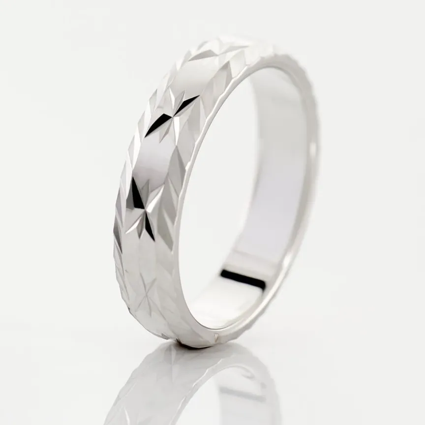 Alliance Twiggy Demi Jonc Classique Argent Blanc-Histoire d'Or Discount