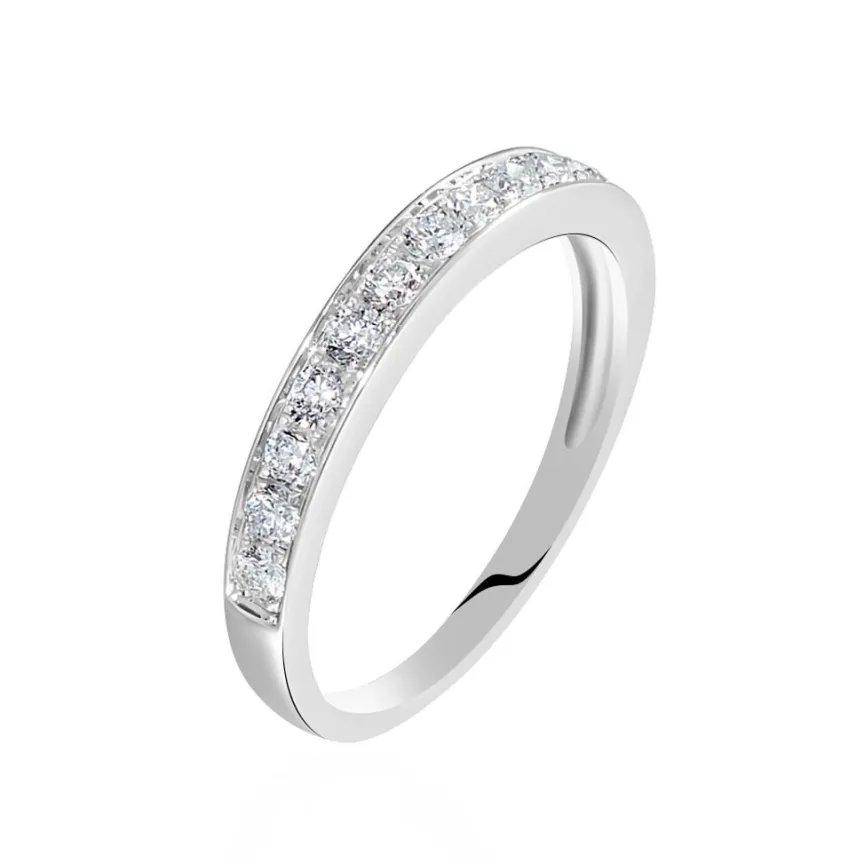 Alliance Valentine Or Blanc Diamant Synthetique-Histoire d'Or New