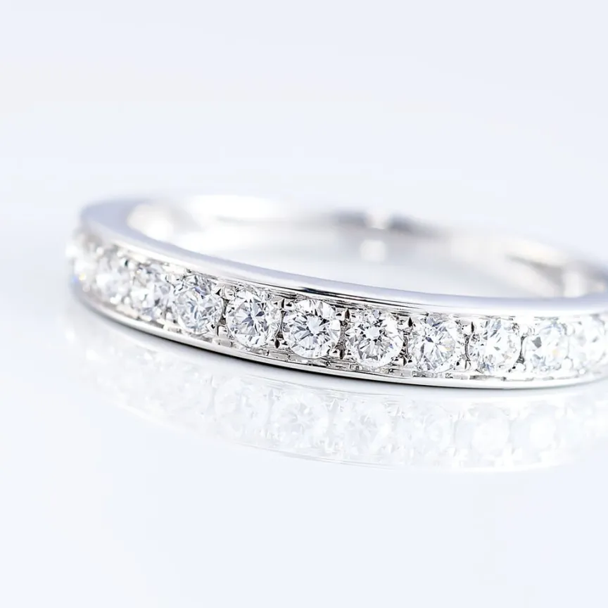 Alliance Valentine Or Blanc Diamant Synthetique-Histoire d'Or New