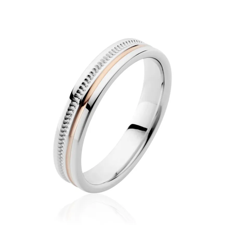 Alliance Viktorina Ruban Plat Or Bicolore-Histoire d'Or Discount