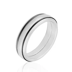 Bague Acier Blanc-JOURDAN Online