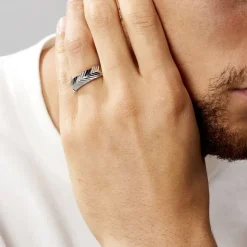 Bague Acier Blanc Jancis-Histoire d'Or Best