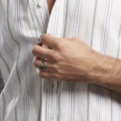 Bague Acier Vieillie Antonny Agate-Histoire d'Or Clearance