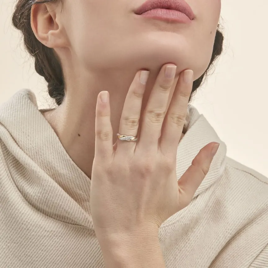 Bague Admète Or Jaune Diamant-Histoire d'Or Hot