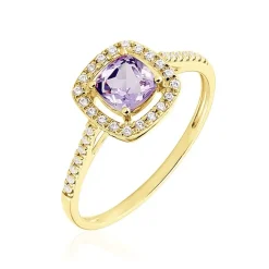 Histoire d'Or Bague Adrienna Or Jaune Améthyste Oxyde De Zirconium