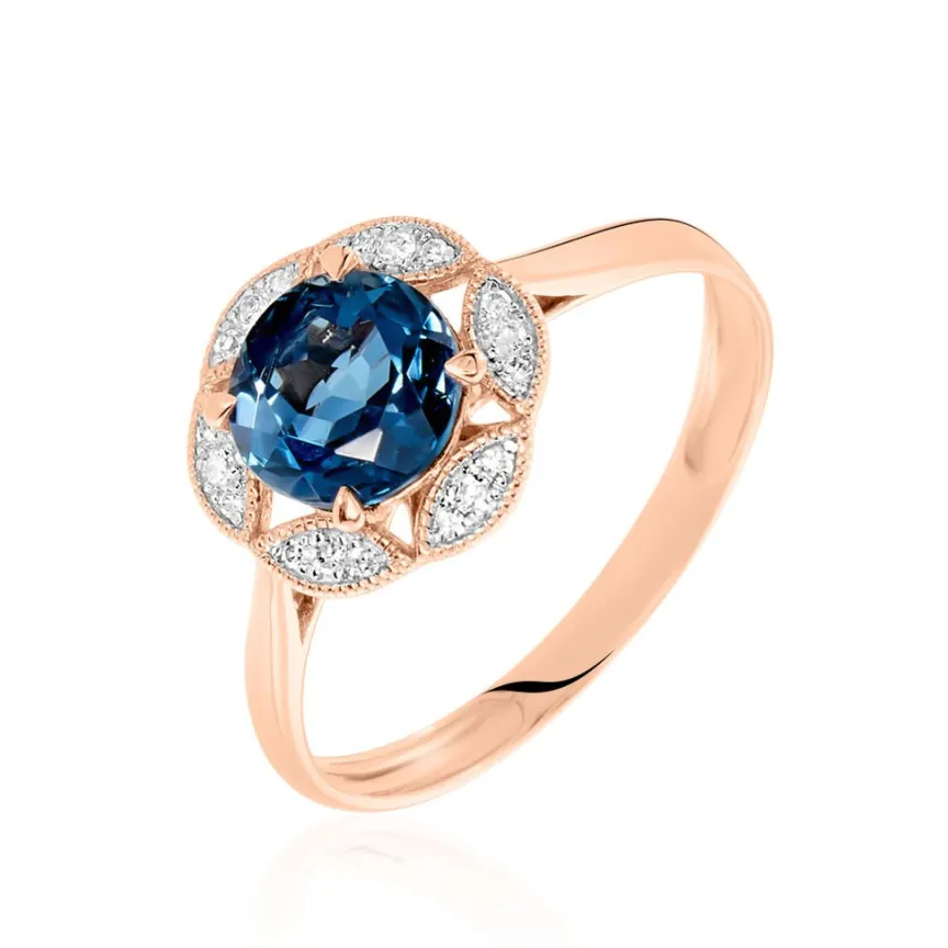Bague Adryene Or Rose Topaze Et Oxyde De Zirconium-Histoire d'Or