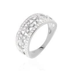 Bague Aella Or Blanc Oxyde De Zirconium-Histoire d'Or Discount