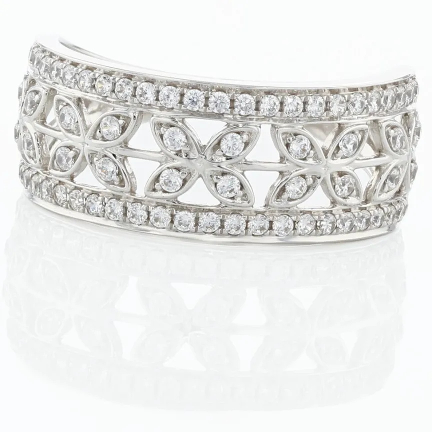 Bague Aella Or Blanc Oxyde De Zirconium-Histoire d'Or Discount