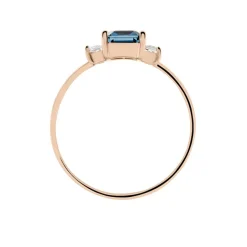 Bague Aimie Or Rose Topaze Et Oxyde De Zirconium-Histoire d'Or Outlet