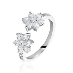 Bague Ajustable Sarette Argent Blanc Oxyde De Zirconium-Histoire d'Or Outlet