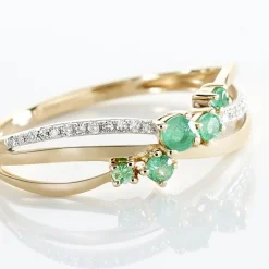 Bague Amarylis Or Jaune Emeraude Diamant-Histoire d'Or Outlet