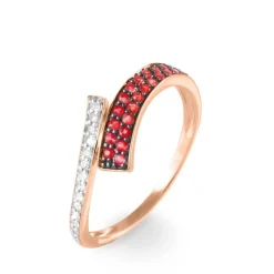 Bague Amelie Or Rose Rubis Et Diamant-Histoire d'Or Best
