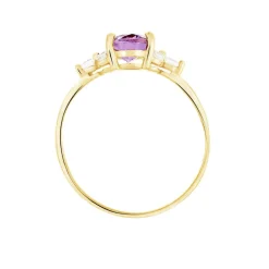 Bague Anaid Or Jaune Amethyste Et Oxyde De Zirconium-Histoire d'Or Discount