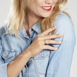 Bague Ana-lou Plaque Or Jaune Oxyde De Zirconium-Histoire d'Or Outlet