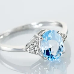 Bague Andreani Or Blanc Topaze Et Oxyde De Zirconium-Histoire d'Or Online