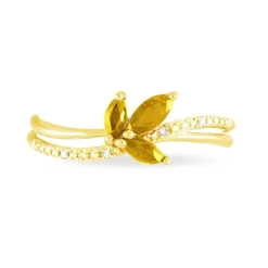 Bague Angie Or Jaune Citrine Et Diamant-Histoire d'Or Discount
