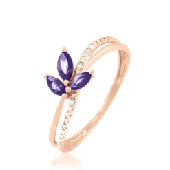 Bague Angie Or Rose Amethyste Et Diamant-Histoire d'Or Best