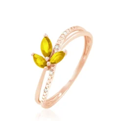 Bague Angie Or Rose Citrine Et Diamant-Histoire d'Or Clearance