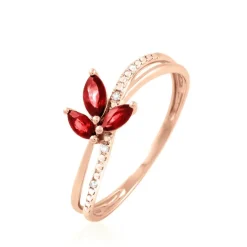 Bague Angie Or Rose Rubis Et Diamant-Histoire d'Or Best
