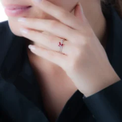 Bague Angie Or Rose Rubis Et Diamant-Histoire d'Or Best