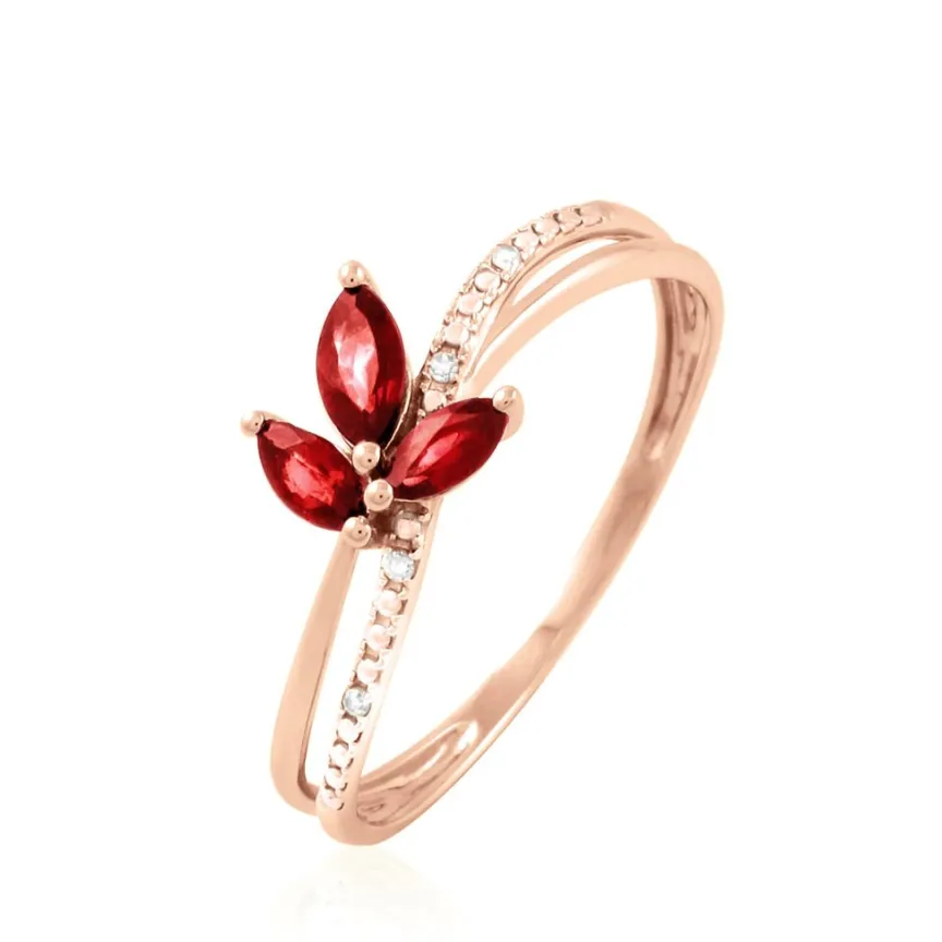 Bague Angie Or Rose Rubis Et Diamant-Histoire d'Or