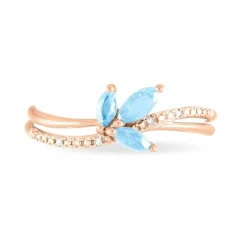 Bague Angie Or Rose Topaze Et Diamant-Histoire d'Or Hot