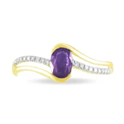 Histoire d'Or Bague Anja Or Jaune Amethyste Et Diamant