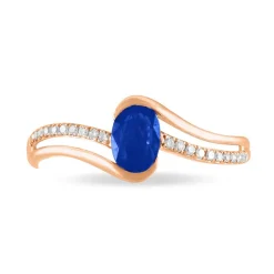 Bague Anja Or Rose Saphir Et Diamant-Histoire d'Or Outlet