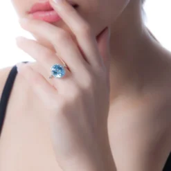 Bague Anna Or Blanc Topaze Et Diamant-Histoire d'Or Best