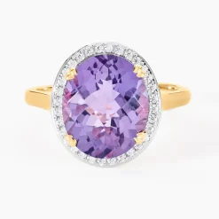 Bague Anna Or Jaune Amethyste Et Oxyde De Zirconium-Histoire d'Or