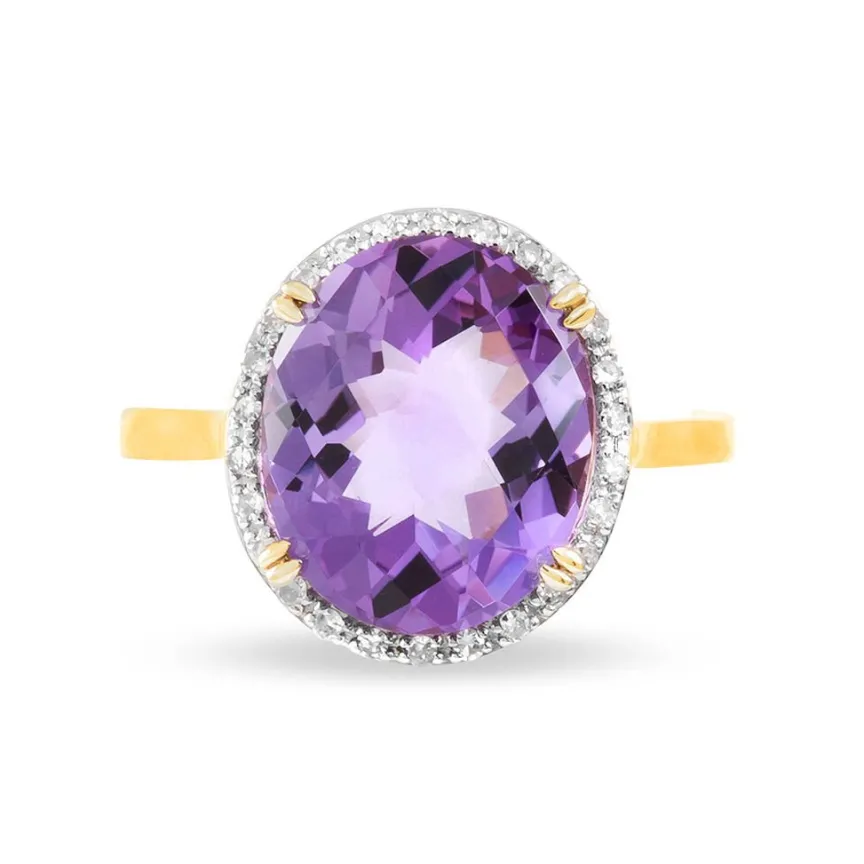 Bague Anna Or Jaune Amethyste Et Diamant-Histoire d'Or Best