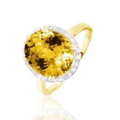 Bague Anna Or Jaune Citrine Et Diamant-Histoire d'Or Online