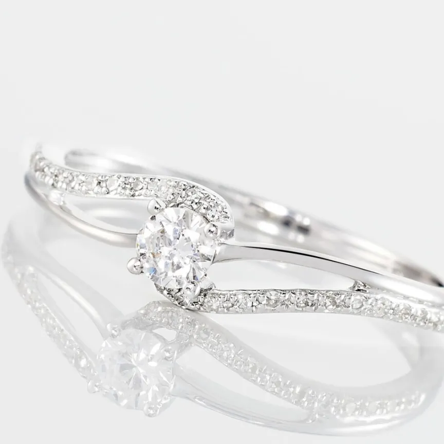 Bague Antigone Or Blanc Diamant-Histoire d'Or Sale