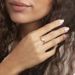 Bague Antoinette Or Jaune Perle De Culture Et Oxyde De Zirconium-Histoire d'Or Best