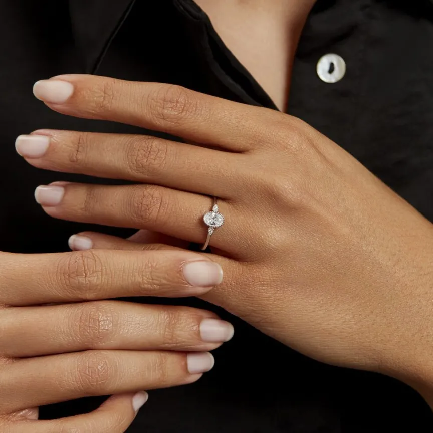 Bague Argent Blanc Afonso Oxyde De Zirconium-Histoire d'Or Clearance