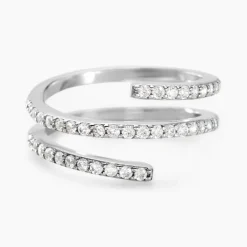 Bague Argent Blanc Bennett Oxydes De Zirconium-Histoire d'Or Outlet