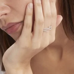 Bague Argent Blanc Bennett Oxydes De Zirconium-Histoire d'Or Outlet