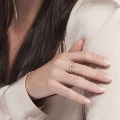 Bague Argent Blanc Caolan Oxydes De Zirconium-Histoire d'Or Best