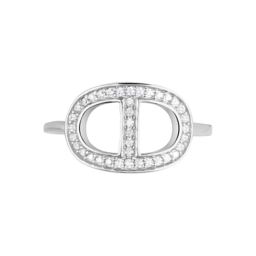 Bague Argent Blanc Caprina Oxydes De Zirconium-Histoire d'Or Best