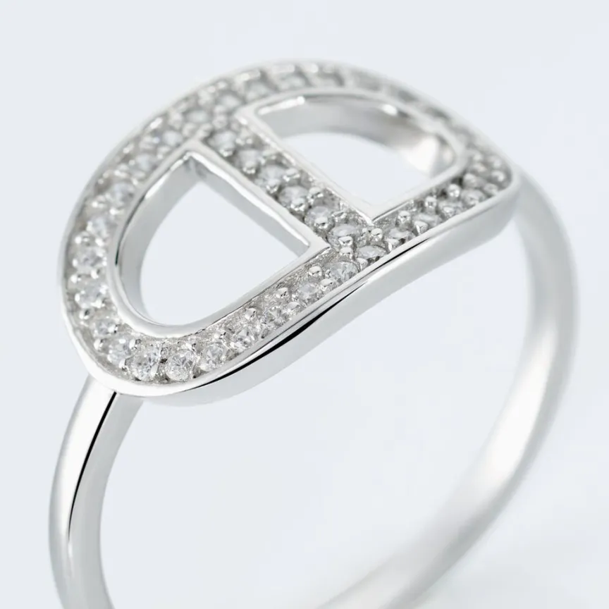 Bague Argent Blanc Caprina Oxydes De Zirconium-Histoire d'Or Best