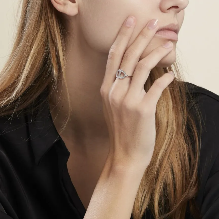 Bague Argent Blanc Caprina Oxydes De Zirconium-Histoire d'Or Best