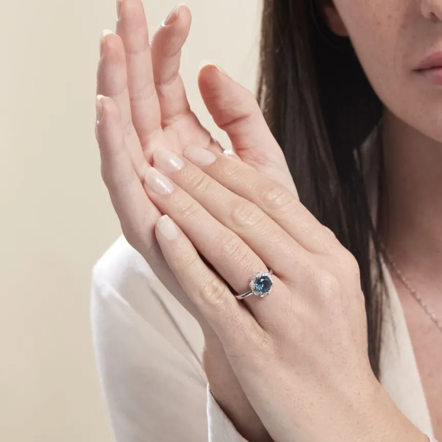 Bague Argent Blanc Clover Verre Oxydes De Zirconium-Histoire d'Or Best