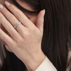 Bague Argent Blanc Cynome Oxydes De Zirconium-Histoire d'Or Sale