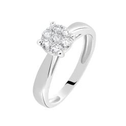 Bague Artemis Ld Platine Blanc Diamant Synthétique-Histoire d'Or Outlet