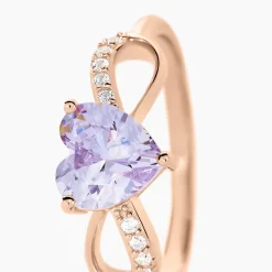 Histoire d'Or Bague Atieno Argent Rose Oxyde De Zirconium