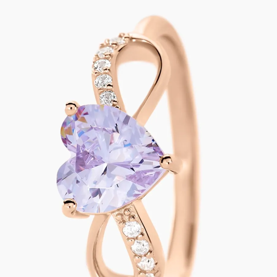 Histoire d'Or Bague Atieno Argent Rose Oxyde De Zirconium