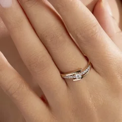 Bague Auberi Plaqué Or Jaune Oxyde De Zirconium-Histoire d'Or Sale