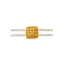 Bague Aude Or Jaune Saphir Et Diamant-Histoire d'Or Hot
