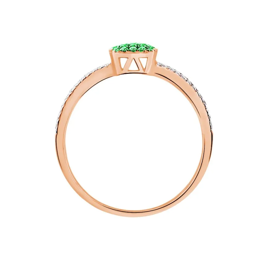 Bague Aude Or Rose Grenat Et Diamant-Histoire d'Or Outlet