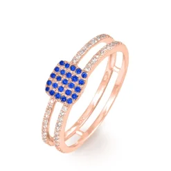 Bague Aude Or Rose Saphir Et Diamant-Histoire d'Or Discount
